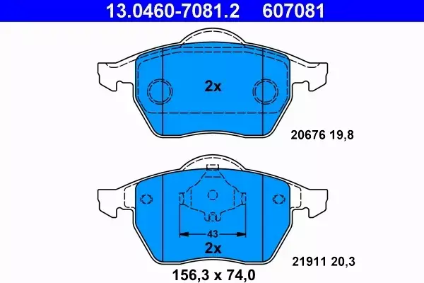 ATE KLOCKI HAMULCOWE PRZÓD SEAT LEON SKODA OCTAVIA 