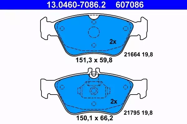 ATE TARCZE + KLOCKI PRZÓD MERCEDES W202 W210 CLK S 