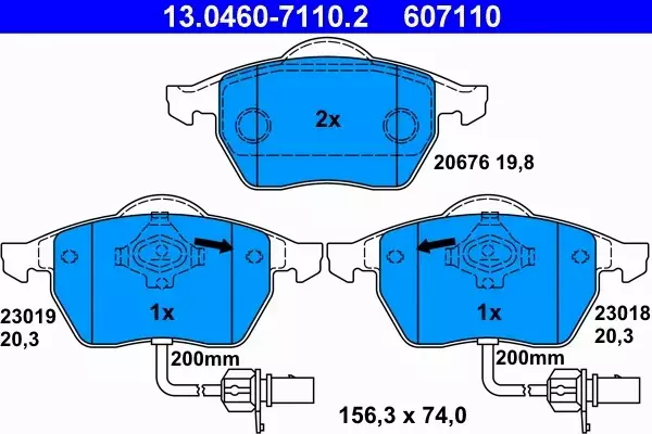 ATE KLOCKI HAM AUDI A4 A6 B5 B6 AVANT PRZEDNIE 