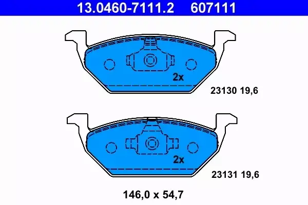 ATE TARCZE+KLOCKI PRZÓD A3 LEON IBIZA FABIA OCTAVIA GOLF BORA POLO 256MM 