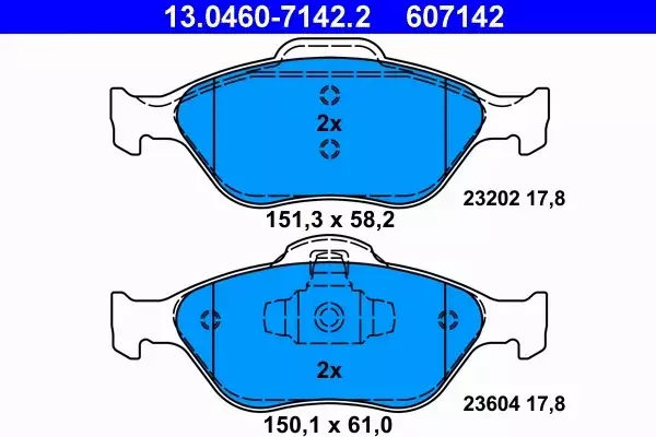 ATE KLOCKI PRZÓD MAZDA 2 DEMIO FORD FIESTA IV V 