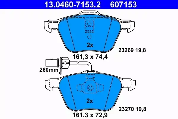 ATE KLOCKI HAMULCOWE PRZÓD FORD GALAXY MK1 2.8 