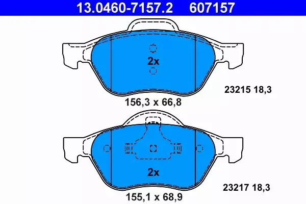 ATE KLOCKI PRZÓD RENAULT LAGUNA II 1.6 1.8 1.9 2.0 