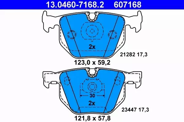 ATE KLOCKI HAMULCOWE TYŁ BMW 7 E65 E66 730 735 