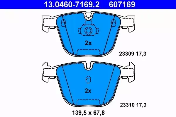 ATE TARCZE+KLOCKI TYŁ BMW 7 E65 E66 370MM 