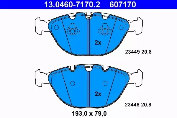 ATE TARCZE+KLOCKI+CZUJNIKI PRZÓD+TYŁ BMW X5 E53 356+324MM 