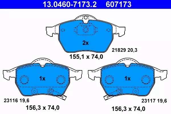 ATE TARCZE+KLOCKI PRZÓD OPEL ASTRA G ZAFIRA A SAAB 9-5 308MM 