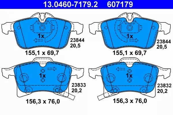 ATE TARCZE + KLOCKI PRZÓD OPEL ASTRA H 1.7CDTI Prz 