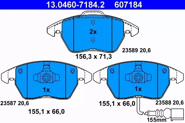 TARCZE PD +ATE KLOCKI PRZÓD Seat Leon Altea 312mm 