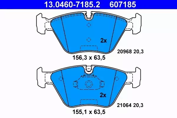 ATE TARCZE+KLOCKI PRZÓD BMW 3 E46 M3 325MM 