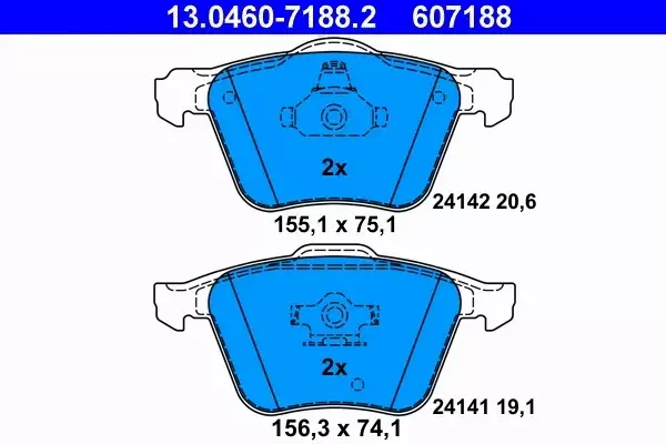 ATE KLOCKI HAMULCOWE 13.0460-7188.2 