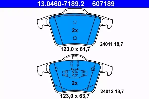 ATE KLOCKI HAMULCOWE 13.0460-7189.2 