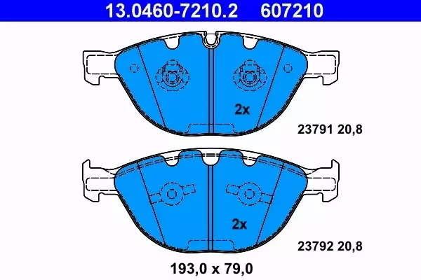 ATE TARCZE+KLOCKI+CZUJNIK P BMW 6 E63 E64 M6 374MM 