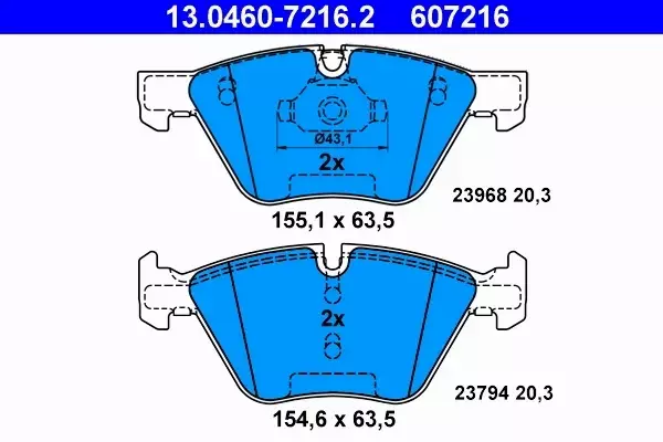 ATE TARCZE+KLOCKI+CZUJNIKI PRZÓD+TYŁ BMW 3 E90 E91 