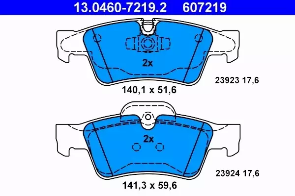 ATE KLOCKI HAMULCOWE 13.0460-7219.2 