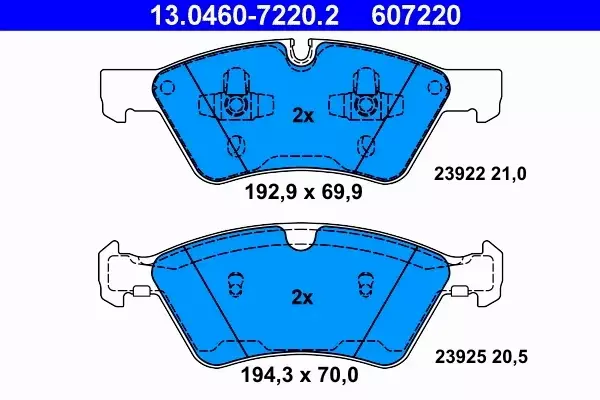 ATE TARCZE+KLOCKI PRZÓD+TYŁ MERCEDES GL X164 M W164 R W251 350+330MM 