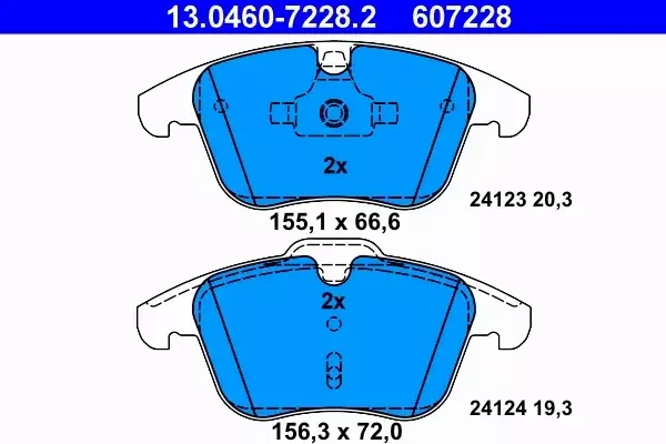 ATE KLOCKI HAMULCOWE 13.0460-7228.2 