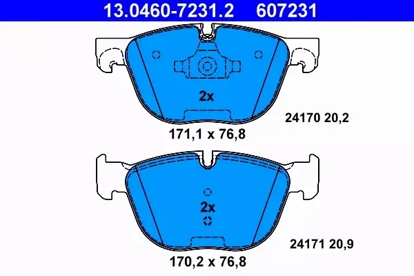 ATE TARCZE+KLOCKI PRZÓD BMW X6 E71 F16 332MM 