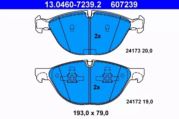 ATE KLOCKI HAMULCOWE 13.0460-7239.2 