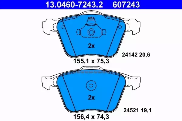 ATE TARCZE+KLOCKI PRZÓD VOLVO S60 II S80 II V60 V70 III 336MM 