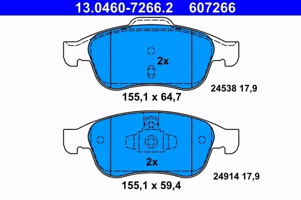 ATE TARCZE+KLOCKI PRZÓD MEGANE III SCENIC III KANGOO DUSTER JUKE 280MM 