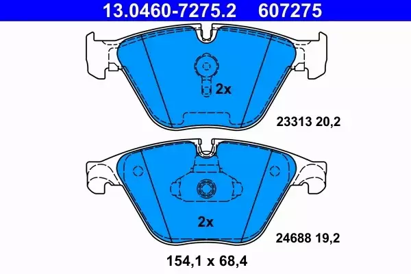 ATE TARCZE+KLOCKI+CZUJNIK P BMW 5 F10 F11 348MM 