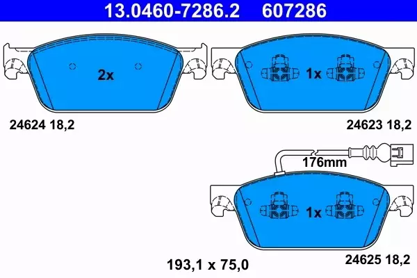 ATE TARCZE+KLOCKI PRZÓD+TYŁ VW TRANSPORTER MULTIVAN T5 T6 340+294MM 