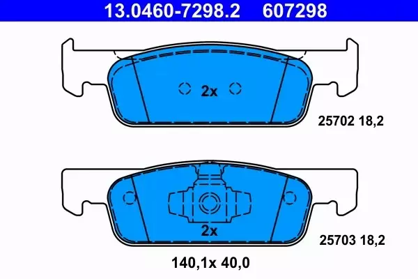 ATE TARCZE+KLOCKI PRZÓD DACIA LOGAN II SANDERO CLIO IV TWINGO SMART 258MM 