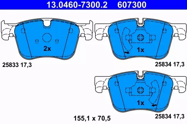 ATE TARCZE+KLOCKI PRZÓD CITROEN C4 PICASSO II PEUGEOT 308 II 304MM 