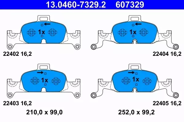 ATE KLOCKI HAMULCOWE 13.0460-7329.2 