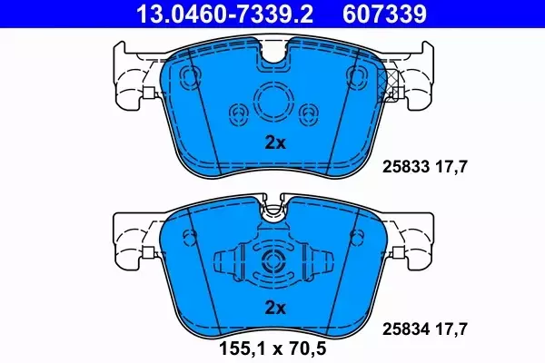 ATE TARCZE+KLOCKI PRZÓD CITROEN BERLINGO 304MM 