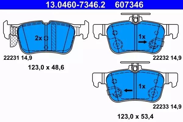 ATE TARCZE+KLOCKI TYŁ FORD FOCUS MK4 271MM 