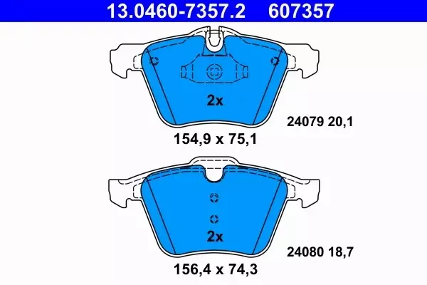 ATE KLOCKI HAMULCOWE 13.0460-7357.2 