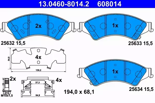 ATE TARCZE+KLOCKI PRZÓD FORD RANGER 302MM 