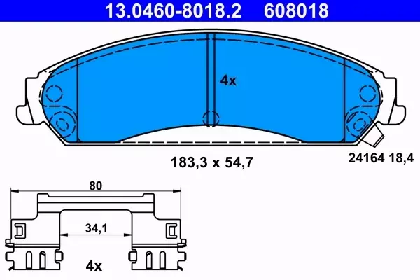 ATE KLOCKI HAMULCOWE 13.0460-8018.2 