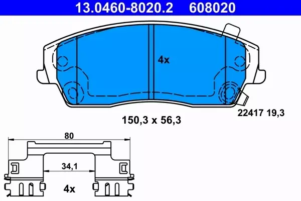 ATE KLOCKI HAMULCOWE 13.0460-8020.2 