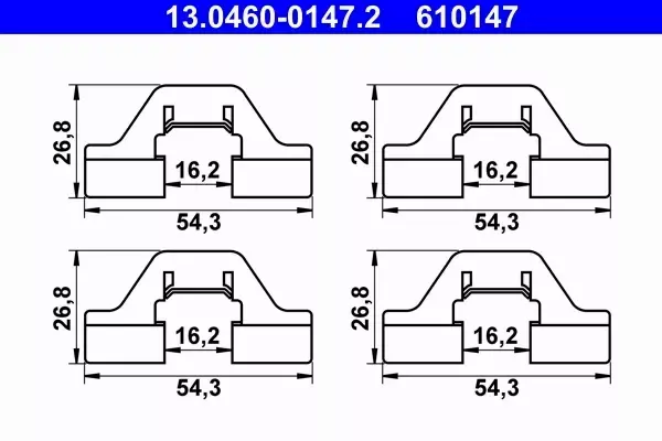 ATE ZESTAW MONTAŻOWY KLOCKÓW 13.0460-0147.2 