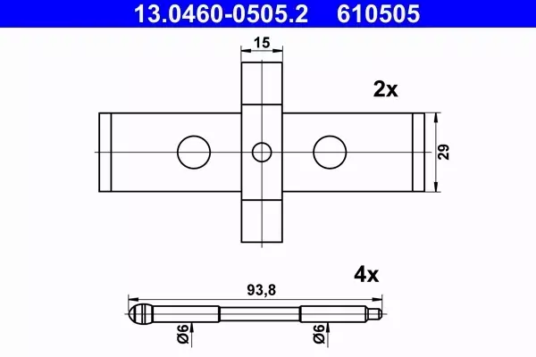 ATE ZESTAW MONTAŻOWY KLOCKÓW 13.0460-0505.2 