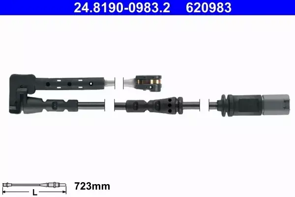 ATE CZUJNIK ZUŻYCIA KLOCKÓW 24.8190-0983.2 