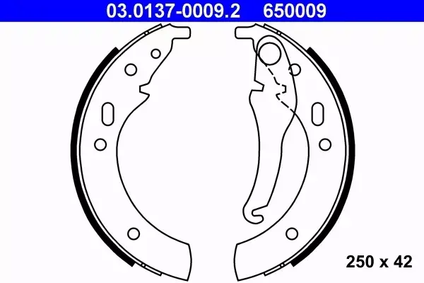 ATE SZCZĘKI HAMULCOWE 03.0137-0009.2 