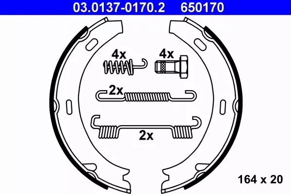 ATE SZCZĘKI HAMULCOWE MERCEDES A W168 W169 B W245 