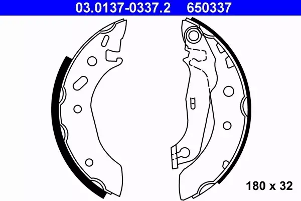 ATE SZCZĘKI HAMULCOWE 03.0137-0337.2 