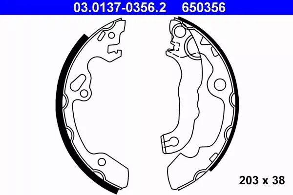 ATE SZCZĘKI HAMULCOWE 03.0137-0356.2 