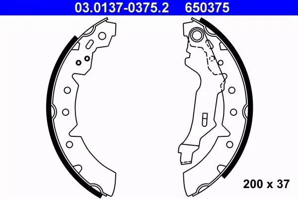 ATE SZCZĘKI HAMULCOWE 03.0137-0375.2 