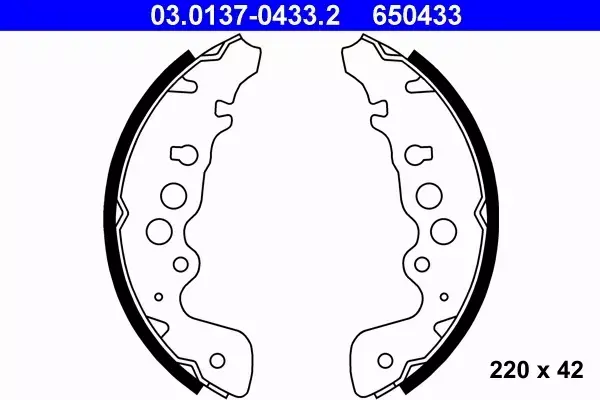 ATE SZCZĘKI HAMULCOWE 03.0137-0433.2 