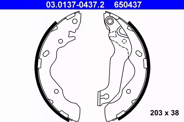 ATE SZCZĘKI HAMULCOWE 03.0137-0437.2 