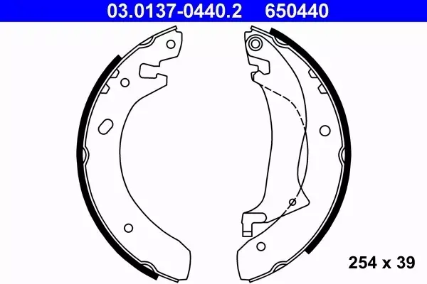 ATE SZCZĘKI HAMULCOWE 03.0137-0440.2 