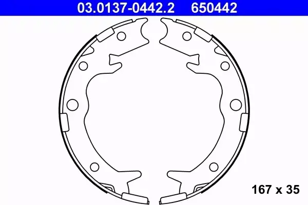 ATE SZCZĘKI HAMULCOWE 03.0137-0442.2 