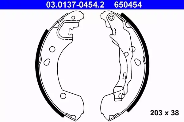 ATE SZCZĘKI HAMULCOWE 03.0137-0454.2 