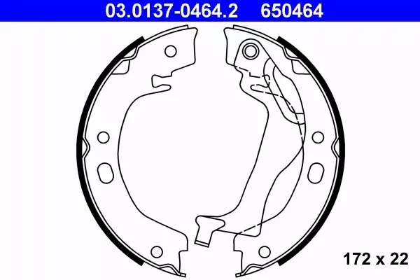 ATE SZCZĘKI HAMULCOWE 03.0137-0464.2 